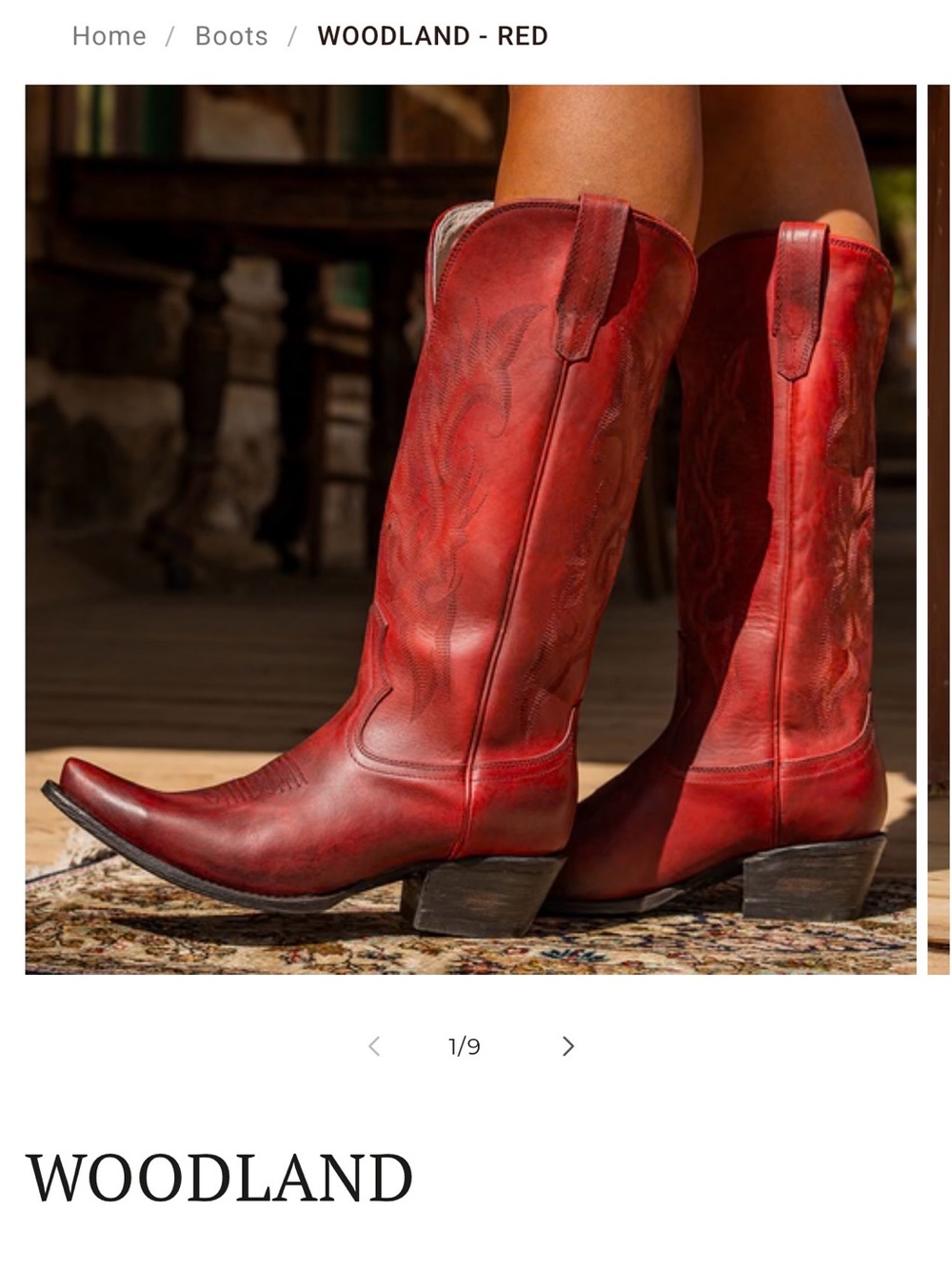 freebird Woodland Red Leather Western Heeled Boots